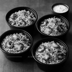 Paneer mushroom biryani (Pack of 4)