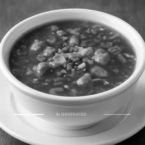 Lamp hot garlic soup