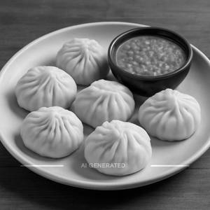 Veg steamed momos [ 6 pieces]
