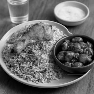 Chicken Dum Biryani + Chilli Chicken Half