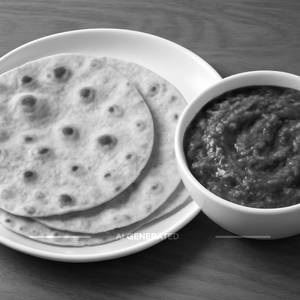 3 pulka and palak curry                                                                                                                              