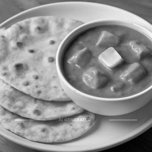3 phulka with paneer butter masala