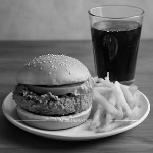 1 chicken burger regular french fries 1 soft drink