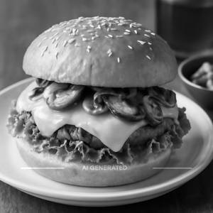 Mushroom Cheese Burger 