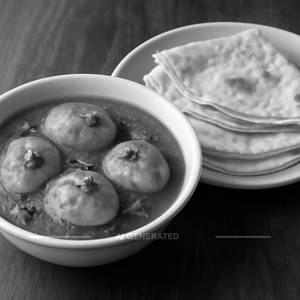 Egg Curry And Rumali Rotis (4 Pieces)
