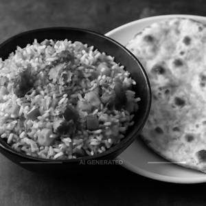 Hyderabadi Biryani + Butter Naan (1Pc)                                     