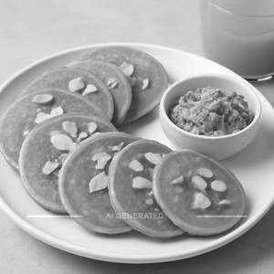 Pink almond crunch pancakes [8 pieces]