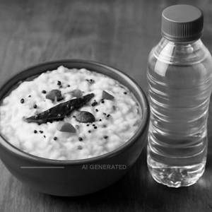 Curd Rice With Mineral Water Bottle