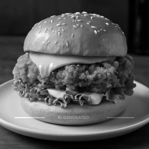 Fried Chicken Cheese Burger