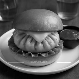 Chicken & Cheese Momo Burger