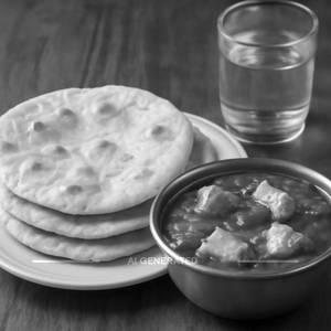 3 phulka with palak paneer