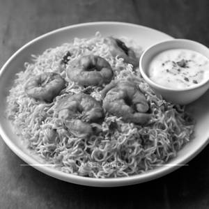 Prawns Biryani With Raita