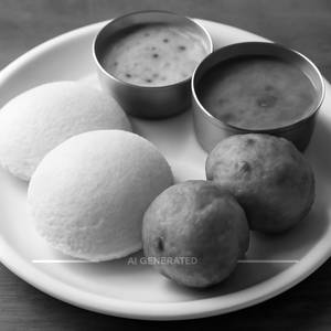 2 Idly + 2 Mysorebonda