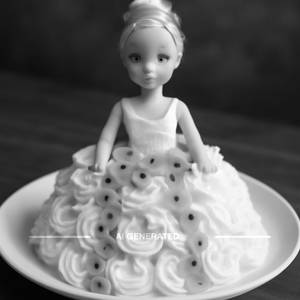 Creamy doll cake