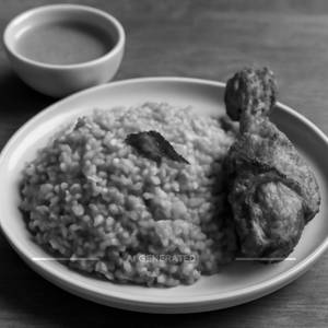Sambar Rice + Chicken Fry