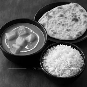 Paneer msla+roti 4+half rice