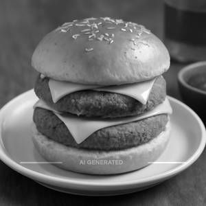 2 crispy veg patty with cheese burger
