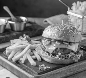 Burger with  French Fries