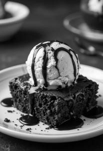 Brownie & Vanilla Ice Cream