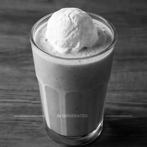 Cold coffee with ice cream