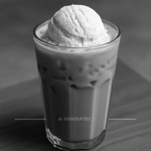 Cold coffee with ice cream
