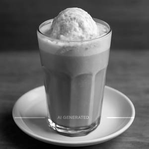 Cold coffee with ice cream