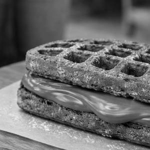 Milk Chocolava Waffle Sandwich