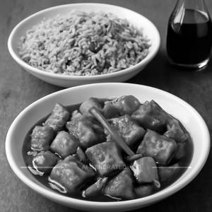 Chilli Paneer With Fried Rice