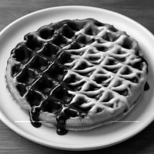 Dark And White Chocolate Waffle