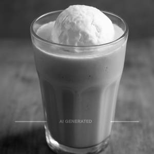 Cold coffee with vanilla icecream