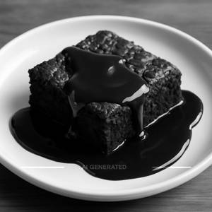 Brownie With Chocolate Sauce