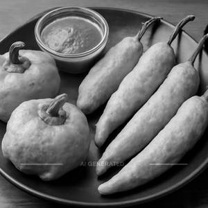 2 Capsicum Bajji & 3 Mirchi Bajji