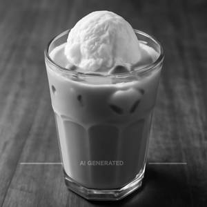 Cold coffee with ice cream