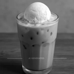 Cold coffee with ice cream