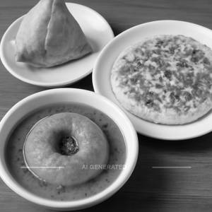 Samosa + Uttappa + Rassa vada                                                                                 