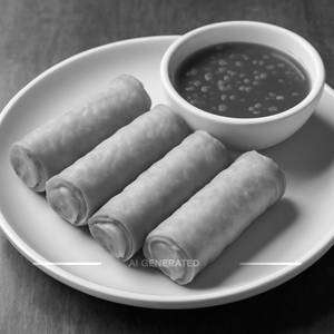 Veg Spring Roll With Hot Garlic Sauce