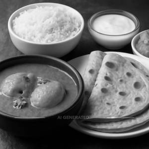 Egg Curry With Rice [2 Eggs] With Jeera Rice