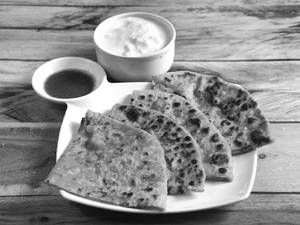 Stuffed Paratha With Curd