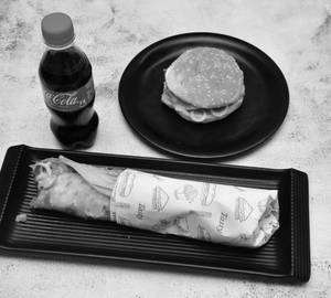 Chicken Roll With Chicken Burger And 1 Coke Soft Beverage [200 Ml]