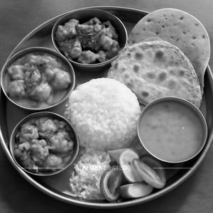 Rice plate thali