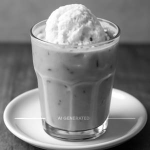 Cold coffee with ice cream