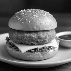 Crispy veg with cheese burger