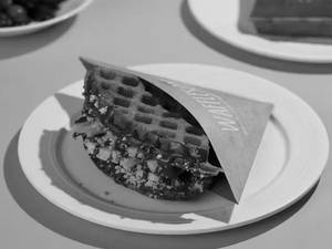 Nutella Banana Waffle Sandwich