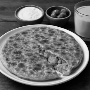 Aloo Paratha With Curd