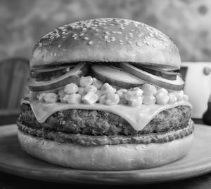 Cheesy and corn burger