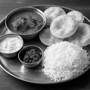 Thali (Veg)Timing Lunch 12.00pm to 3.30pm  Dinner 7.00pm to 9 30pm