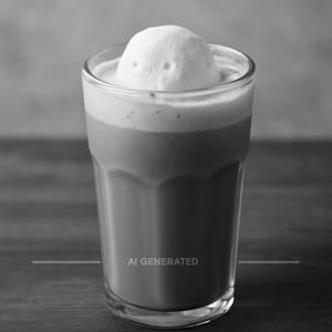 Cold coffee with ice cream