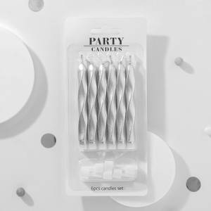 Silver Twisted Candles