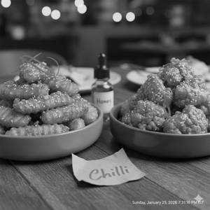 Honey Chilli Potato + Honey Chilli Cauliflower