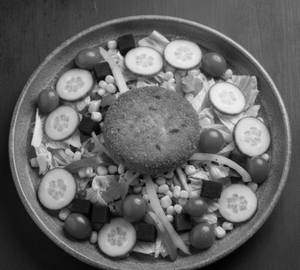 Veg Salad with Chicken Patty